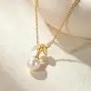 Collar de plata de ley 925 con jade, bambú y perlas para mujer, nueva cadena artística de estilo chino para la clavícula, color dorado de 18k, regalo del Día de la Madre