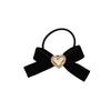 Vintage Terciopelo Amor Lazo Cuerda para el Cabello Temperamento Diadema Horquilla Dulce Clip para Flequillo Clip Lateral Accesorios para el Cabello Japoneses y Coreanos Mujer