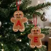 Nuevo colgante decorativo de hombre de jengibre navideño transfronterizo, adorno colgante para decoración de ambiente festivo, hombre galleta con letra inglesa