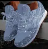 Moda Primavera y Verano 2021 Comercio Exterior Talla Grande Punta Redonda Caña Baja Lentejuelas Zapatos de una Sola Capa para Mujer Estilo Europeo y Americano Deportivo Informal