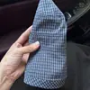 Chapéu de Pescador Xadrez Estilo Coreano para Mulheres, Chapéu Balde para Proteção Solar de Verão, Versátil, Afina o Rosto, com Laço, Chapéu Dobrável