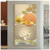 Nova Pintura Decorativa de Veado da Sorte Estilo Chinês Pintura Suspensa para Sala de Estar Sofá Pintura de Entrada Versão Vertical de Luxo Leve Corredor Pintura para Casa Luxo Leve