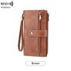 Carteira Feminina Anti-Magnética RFID Nova Transfronteiriça com Múltiplos Compartimentos para Cartões 70% de Desconto Carteira Longa Moda Retrô Europeia e Americana Bolsa de Mão