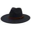 Sombrero de Jazz de Cachemira de Borde Ancho Transfronterizo para Dama Caballero Estilo Coreano Moda Topper Fiesta Combinación con Abrigo de Fiesta
