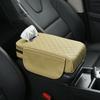 Caja de reposabrazos para coche nuevo, cojín elevador, bolsa de almacenamiento para pañuelos de coche con bolsillo, funda de almohada central