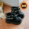 Nuevas Botas de Combate para Niñas Otoño/Invierno 2026 con Adorno de Encaje Botas de Princesa Botines Cortos para Niños Botas de Cuero Elegantes para Niños Medianos y Mayores Modernas