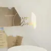 Nueva Decoración de Pastel Feliz Cumpleaños Estilo Transfronterizo Bronceado Tarjeta de Pastel Acrílica Bronceada Suministros para Fiestas