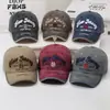 Boné de Baseball Bordado Lavado Vintage Transfronteiriço Masculino Primavera e Outono Novo Boné Vintage Bico de Pato Chapéu de Sol Chapéu Casual para Exterior