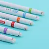 Bolígrafos Curvos de Exportación Creativa para Papelería, Bolígrafos Estudiantes de Contorno Floral Estético de Alto Valor, Bolígrafos de Colores de Contorno de una Sola Punta para Marcar Puntos Clave