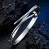 Nuevo brazalete de uñas de acero inoxidable transfronterizo directo de fábrica, brazalete de alta gama de moda de lujo ligero europeo y americano