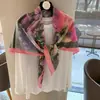 Bufanda de Seda Estilo Nuevo, Pañuelo de Cabeza Delgado Estilo Étnico de Verano, Bufanda Cuadrada Grande Estilo Retro Francés para Mujer, Bufanda y Chal Versátil para Primavera y Otoño