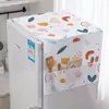 Capa de poeira para geladeira PEVA transfronteiriça para uso doméstico, adequada para portas simples e duplas, com bolsa de pendurar para armazenamento, capa de poeira à prova d'água para geladeira