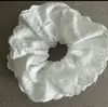 Fangyuan con encaje blanco anillo para el pelo de intestino grueso nueva banda de cuero sensación perezosa francesa anillo para el pelo de encaje retro