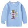 Camiseta Sorpresa de Muñeca Color Sólido Estilo Coreano para Niños Manga Larga Top Camiseta Básica Primavera y Otoño Camiseta para Niños y Niñas