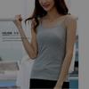 Camisola Blanca de Algodón Puro para Mujer Top Interior Primavera y Verano Talla Grande Sexy Espalda Hermosa Camiseta Básica Negra al Por Mayor