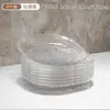 Prato de Frutas Leve de Luxo Padrão Criativo de Geleira Hotel Casa Prato de Cuspir Osso Mesa de Jantar Popular na Internet Conjunto de Pratos Pequenos para Desktop Prato de Frutas Transparente