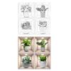Planta en maceta ilustración pegatinas decorativas pegatinas de pared autoadhesivas al por mayor N1076 removibles transfronterizos PVC pegatinas de pared para sala de estar