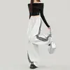 Novedad de Primavera y Otoño: Pantalones de pierna ancha adelgazantes de moda estilo callejero americano, Pantalones deportivos casuales regulares simples de alta costura con tres rayas