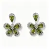 Pendientes Nuevos de Plata S925 para Mujer Otoño e Invierno, Pendientes de Cristal Swarovski Maillard, Pendientes de Alta Gama con un Diseño de Lujo Ligero