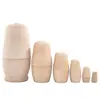 Muñecas Rusas de Anidación Set Matrioshka de Madera en Blanco de 6 Capas Muñecas de Madera de Tilo de Alta Calidad para Pintar y Manualidades DIY Ideal para Proyectos Creativos Infantiles Juguete de Madera Decorativo y Regalo 415cm