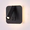Lámpara de Pared LED para Lectura junto a la Cama Modelo de Interruptor de Ingeniería de Hotel Minimalista Moderno Luminaria Multifuncional Montada en Pared
