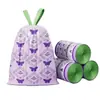 Bolsas de basura con cordón, resistentes a las roturas y con aroma a lavanda, para uso doméstico, engrosadas, con asas, bolsas de plástico para limpieza de oficinas, extra gruesas