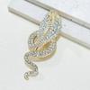 Nuevo broche de serpiente creativo de aleación con diamantes de imitación para hombres europeos y americanos, accesorios de moda