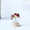 Árvore de Cristal Natural Transfronteiriça, Flor Eterna, Cobertura de Vidro, Árvore da Fortuna de Cristal, Pilar de Cristal, Aglomerado de Cristal, Enfeites de Decoração para Casa