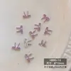 Novos Acessórios para Nail Art Laço de Pérola Versátil Francês Tridimensional Coração Colorido Mini Laço Unhas