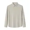 Camisa de manga larga de alta gama, sin costuras, con bordado estampado, top casual resistente a las arrugas, camisa de negocios antibacteriana 7A de otoño