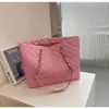 Bolso Grande de Cadena a Cuadros de Moda para Mujer, Nuevo Bolso Tote de Gran Capacidad de Lujo Ligero, Bolso de Hombro Único para Viajar, Bolso de Axila de Moda
