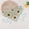 Bufanda Triángulo de Viaje Diadema Bufanda Triángulo Tejida Bolso de Viaje Chica Popular Diadema Moda Flor Francesa Retro Venta al por Mayor
