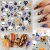 Pegatinas Populares Transfronterizas 5D en Relieve para Uñas de Halloween Telaraña Estilo Mixto Decoración 3D Europea y Americana para Uñas