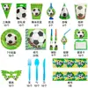 Fútbol Transfronterizo Temática de la Copa del Mundo Liga Europea de Fútbol Suministros para Fiesta de Cumpleaños Infantil Platos Desechables
