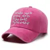 Boné de Beisebol Bordado com Letras Casuais Vintage para Uso Externo, Chapéu de Sol Novo Lavado Estilo Americano para Mulheres, Retrô para Homens