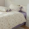 Algodón Ins Pequeño Floral Algodón Estilo Pastoral Juego de Sábanas de Cuatro Piezas Lazo de Amarre Funda de Almohada Cubre Edredón