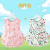 Bata para niños de algodón puro, babero para bebé para comer, delantal impermeable y antisuciedad para niña, otoño e invierno, sin mangas, para vestir al bebé al revés