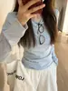 Camiseta Base Fina Semitransparente para Mujer, Nuevo Estilo Primavera/Verano 2026, Cubierta Protectora Solar, Camiseta de Manga Larga Ajustada, Top Elegante de Color Sólido