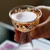 Xícara de Chá de Vidro em Formato de Flor do Fabricante Xícara Mestra de Alto Padrão Pessoal Especial Xícara Alta Copo Único Conjunto de Chá Copo de Água