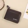 Cartera Nueva para Hombre Transfronteriza Cartera Corta con Múltiples Ranuras para Tarjetas Billetera para Monedas de Moda Cartera Casual Cartera con Cremallera Empalmada