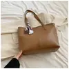 Bolso Bandolera Tote Casual para Viajero 2024 Nuevo Color Sólido Retro Bolso de Hombro Gran Capacidad Estilo Coreano Ins Bolso de Axila