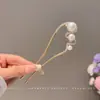 Exquisita y Lujosa Horquilla de Aleación en Forma de U para Fijar y Peinar el Cabello, Horquilla de Perlas y Pedrería para Mujeres