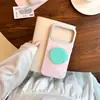 Capa suporte geométrica fresca estilo Ins para Apple 17, iPhone 16 Pro, capa macia anti-queda para 18, adequada para 13, estilo coreano