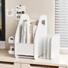Caja de soporte para libros expandible, organizador de archivos de escritorio, estante para almacenamiento de documentos, soporte para libros de tablero perforado, estante de almacenamiento al por mayor