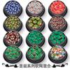 Serie de Navidad transfronteriza 10m lentejuelas brillantes mixtas polvo brillante pegamento para esmalte de uñas mayoreo materiales de joyería para arte de uñas