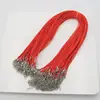 Collar de Cuerda Encerada Coreana de 1.5mm y 45cm Cadena de Extensión con Cierre de Langosta Cuerda Accesorios Hechos a Mano para DIY Venta Caliente Transfronteriza