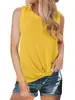 Nueva Camiseta sin Mangas Casual de Moda con Cuello Redondo y Dobladillo Retorcido de Amazon Transfronterizo Ebay, Disponible para Dropshipping