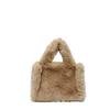 Bolso de Felpa Nuevo para Otoño e Invierno, Mini Bolso Tote de Imitación de Piel de Conejo Rex, Bolso de Cadena Cruzado para Mujer Moderno y Versátil, Bolso de Piel