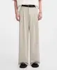 Calça Plissada Wide-Leg com Caimento para Rua, Calça Social Reta Slimfit com Efeito Drapeado para Homens e Mulheres
