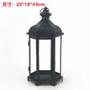 Suporte de Vela Retrô Europeu Lanterna à Prova de Vento Arte em Ferro Oca de Chão Mini Lanterna Estilo Casa Americana Ornamento de Iluminação para Caminho de Pátio